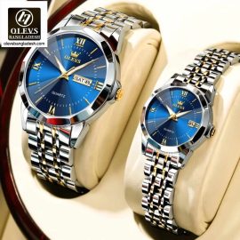 Original Olevs 9989 Model Luxury Couple Watch