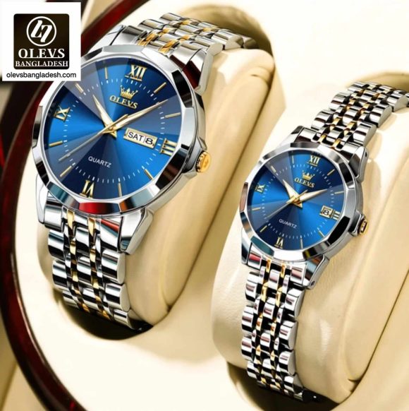 Original Olevs 9989 Model Luxury Couple Watch