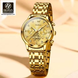 Original Olevs Luxury 2897 Model Chronograph Active Ladies Watch