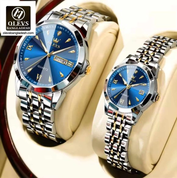 Original Olevs 9998 Model Luxury Couple Watch