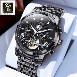 Original Olevs Luxury 9965 Model Automatic Mechanical Watch for Men