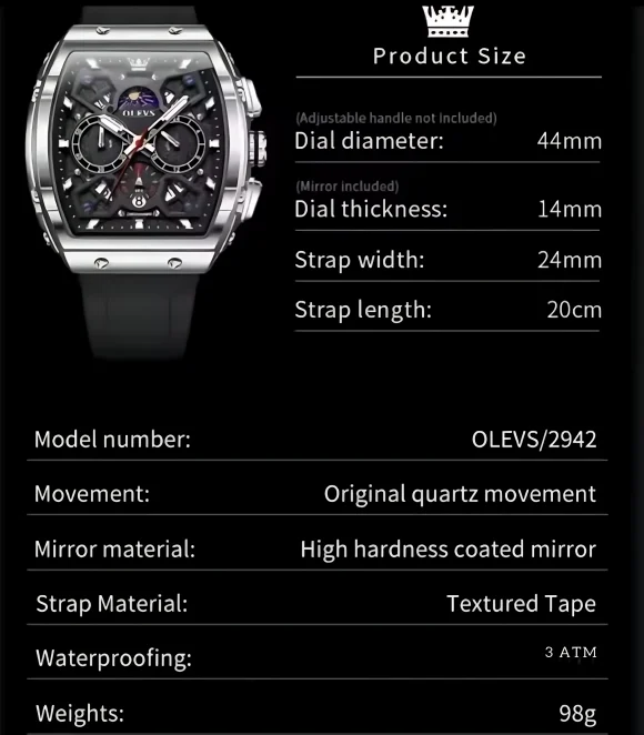Olevs 2942 Chronograph Men