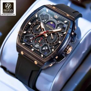 Original Olevs 2942 Model Luxury Chronograph Active Watch for Men.