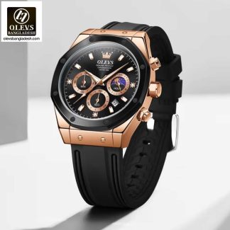 Original Olevs 9911 Model Luxury Chronograph Active Watch for Men - Image 2