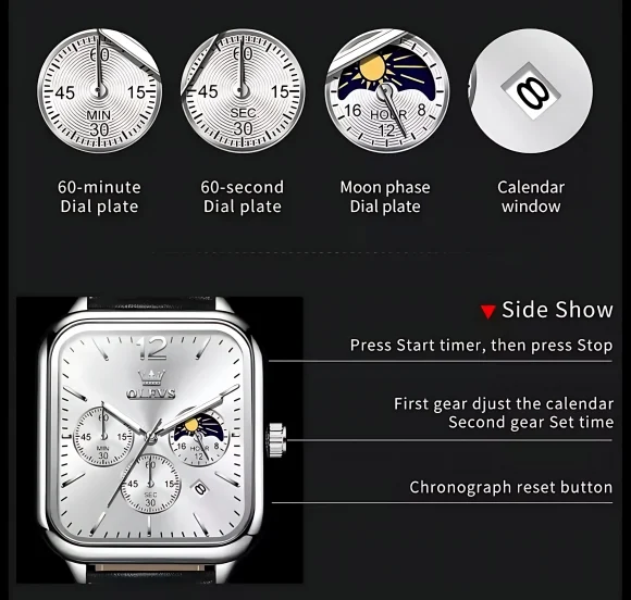 Olevs 9914 Chronograph Men - Image 19