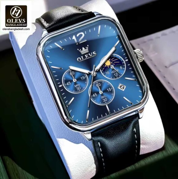 Original Olevs 9914 Model Luxury Chronograph Active Watch for Men.