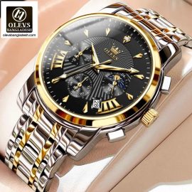 Original Olevs Luxury 2892 Model Chronograph Active Watch for Men.