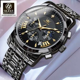 Original Olevs Luxury 2892 Model Chronograph Active Watch for Men.