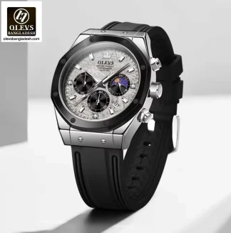 Original Olevs 9911 Model Luxury Chronograph Active Watch for Men - Image 2