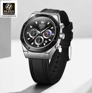 Original Olevs 9911 Model Luxury Chronograph Active Watch for Men - Image 2
