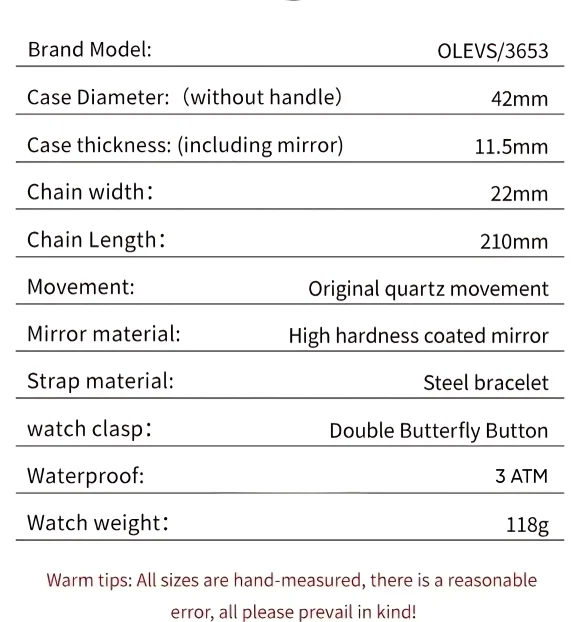 Olevs 3653 Chronograph Men