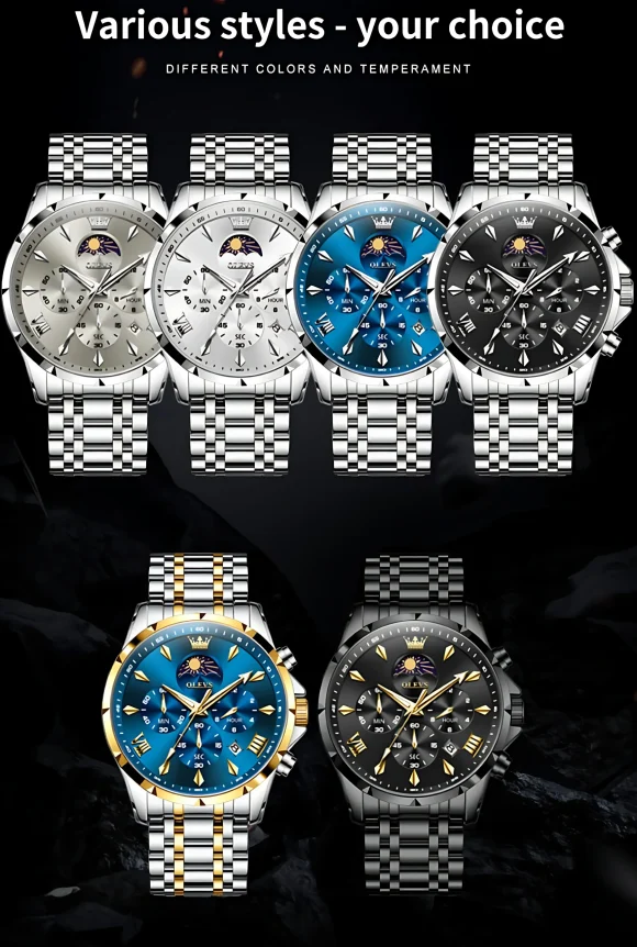 Olevs 3653 Chronograph Men - Image 8