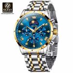 Original Olevs Luxury 3653 Model Chronograph Active Watch.