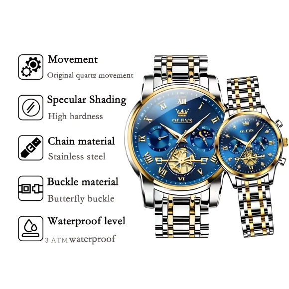 Olevs 2897 Chronograph Couple - Image 13