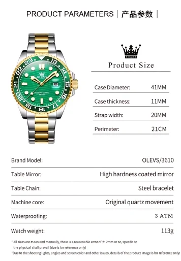 Olevs 3610 Men Watch