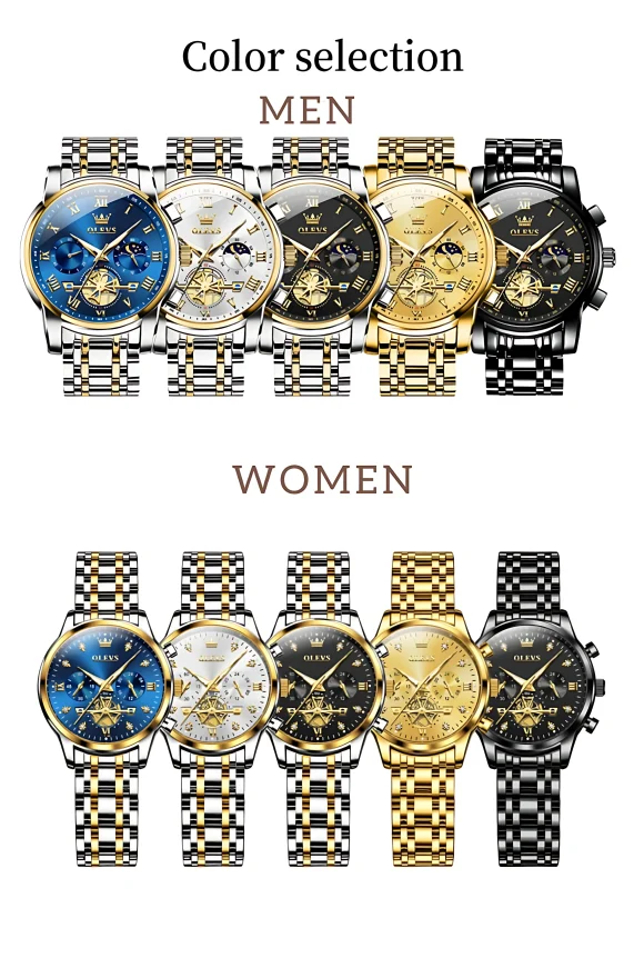 Olevs 2897 Chronograph Couple - Image 7
