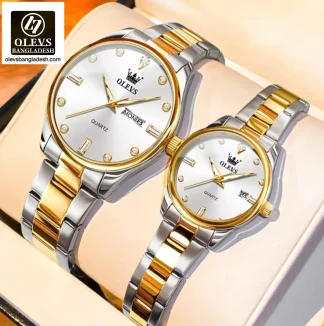 Original Olevs 3621 Model Luxury Couple Watch