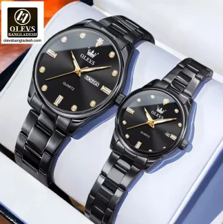 Original Olevs 3621 Model Luxury Couple Watch