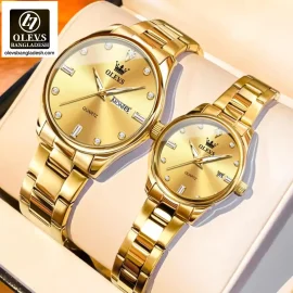 Original Olevs 3621 Model Luxury Couple Watch