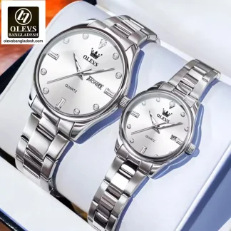 Original Olevs 3621 Model Luxury Couple Watch