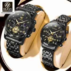 Original Olevs Luxury 2859, 2897 Model Chronograph Active Couple Watch