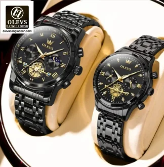 Original Olevs Luxury 2859, 2897 Model Chronograph Active Couple Watch