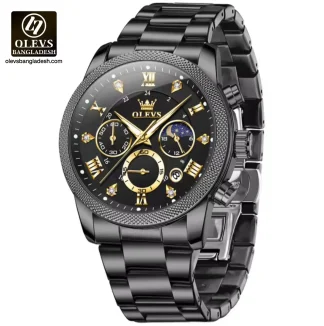 Original Olevs Luxury 3660 Model Chronograph Active Watch for Men - Image 2