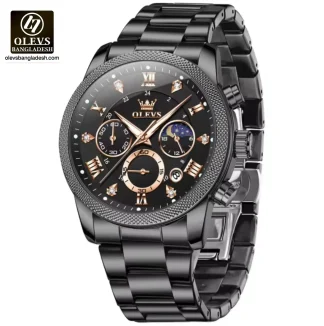 Original Olevs Luxury 3660 Model Chronograph Active Watch for Men - Image 2