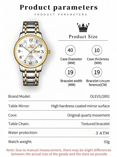 Olevs 2891 Men Watch