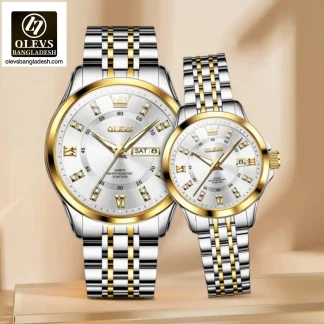 Original Olevs 3620 Model Luxury Couple Watch - Image 2