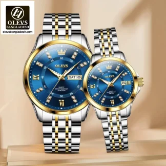 Original Olevs 3620 Model Luxury Couple Watch - Image 2