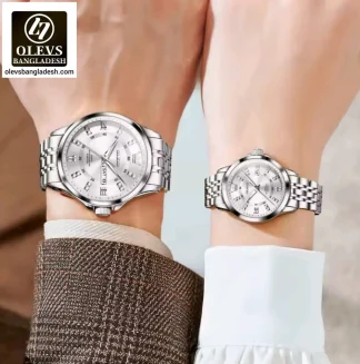 Original Olevs 3620 Model Luxury Couple Watch - Image 3