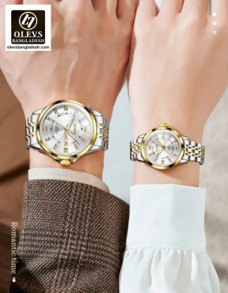 Original Olevs 3620 Model Luxury Couple Watch - Image 3
