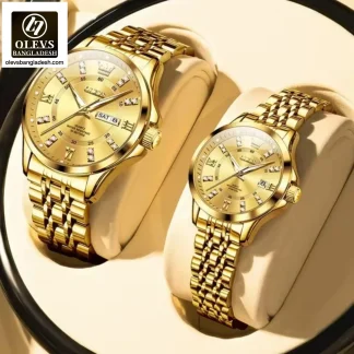 Original Olevs 3620 Model Luxury Couple Watch