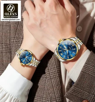 Original Olevs 3620 Model Luxury Couple Watch - Image 3