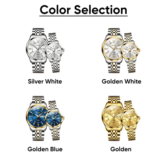 Olevs 3620 Couple Watch - Image 6