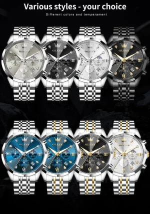 Olevs 3670 Chronograph Watch - Image 9
