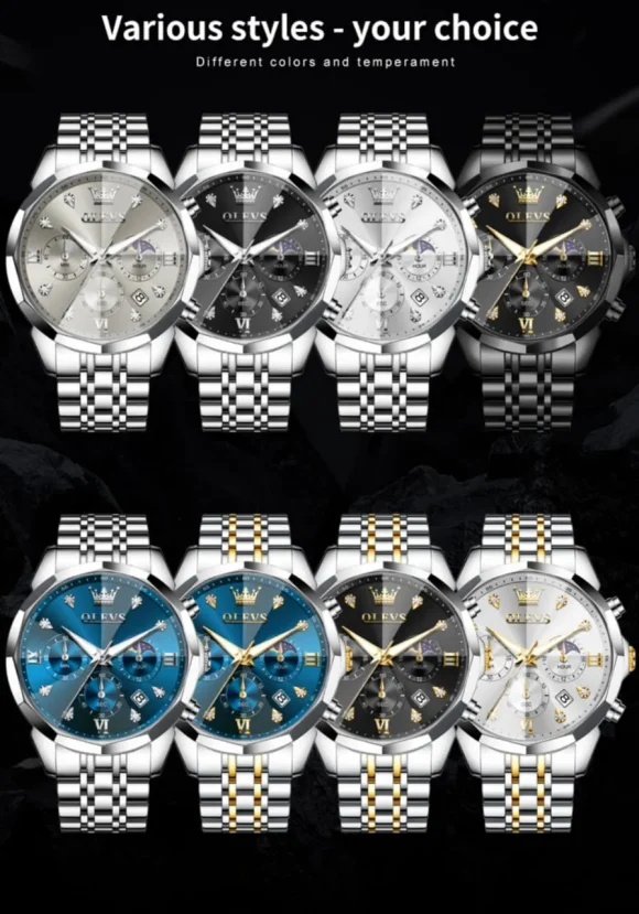 Olevs 3670 Chronograph Watch - Image 9