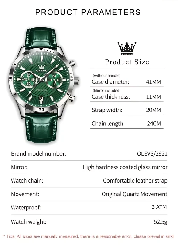 Olevs 2921 Chronograph Men