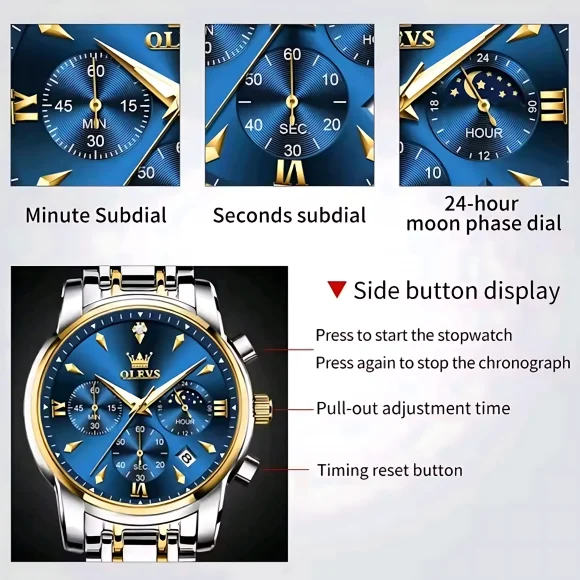 Olevs 3639 Chronograph Men