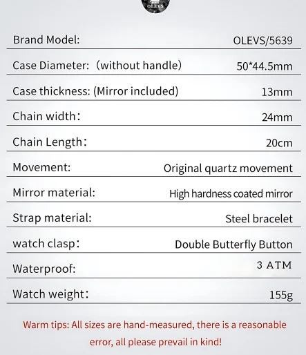 Olevs 5639 Chronograph Men