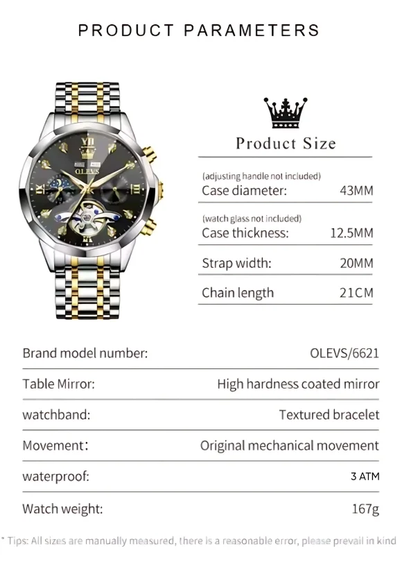 Olevs 6621 Automatic Men