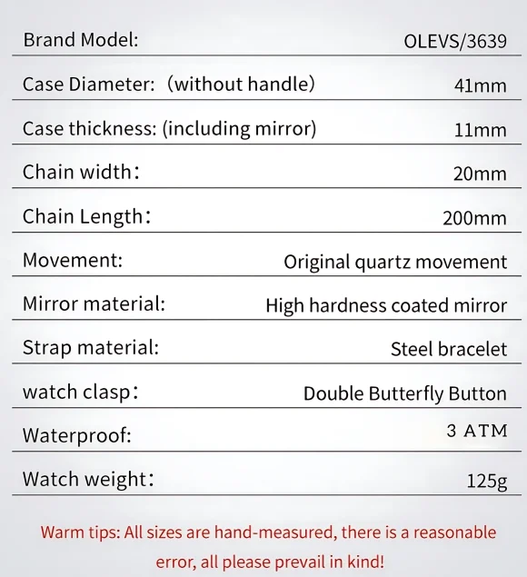 Olevs 3639 Chronograph Men