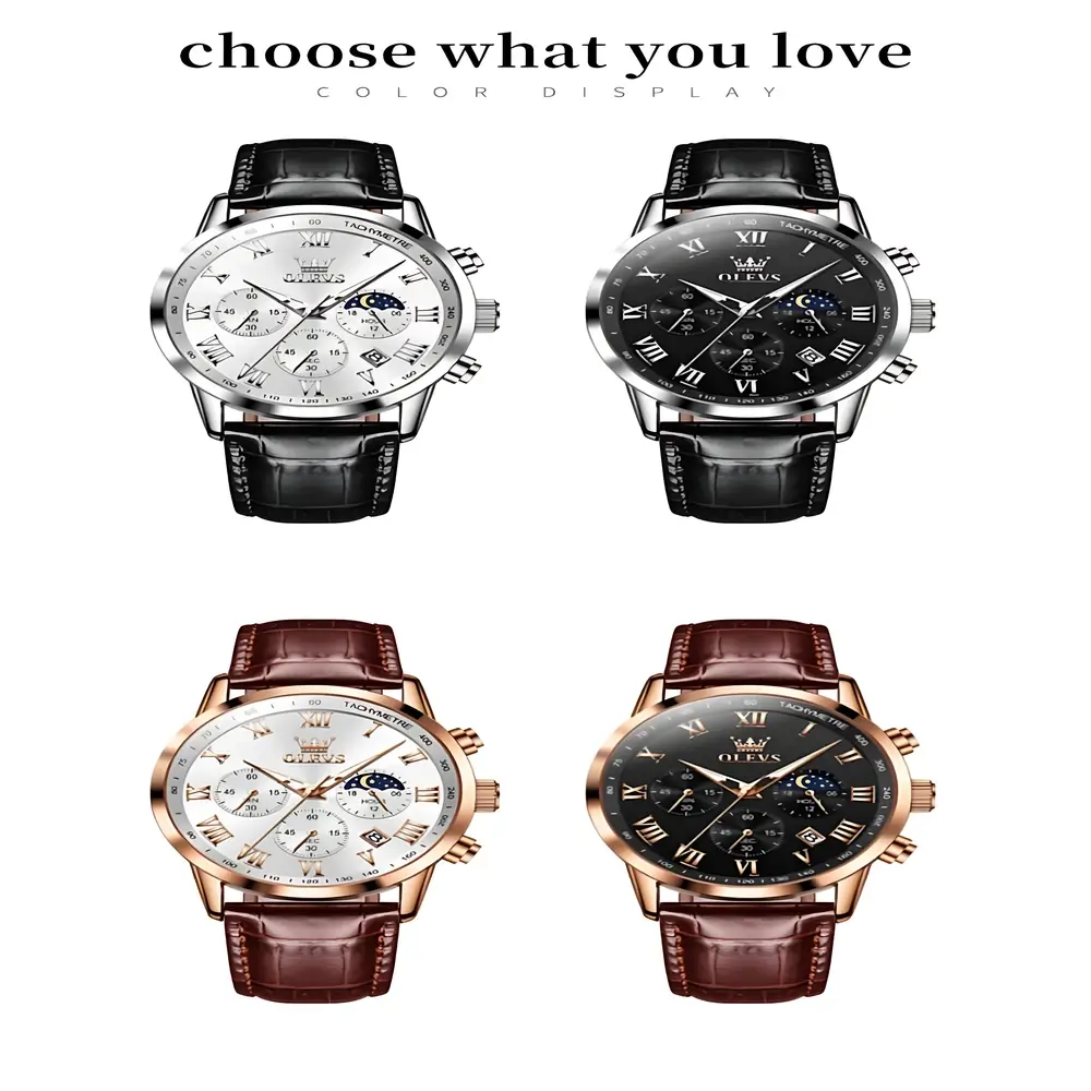 Olevs 5529 Belt Chronograph - Image 6