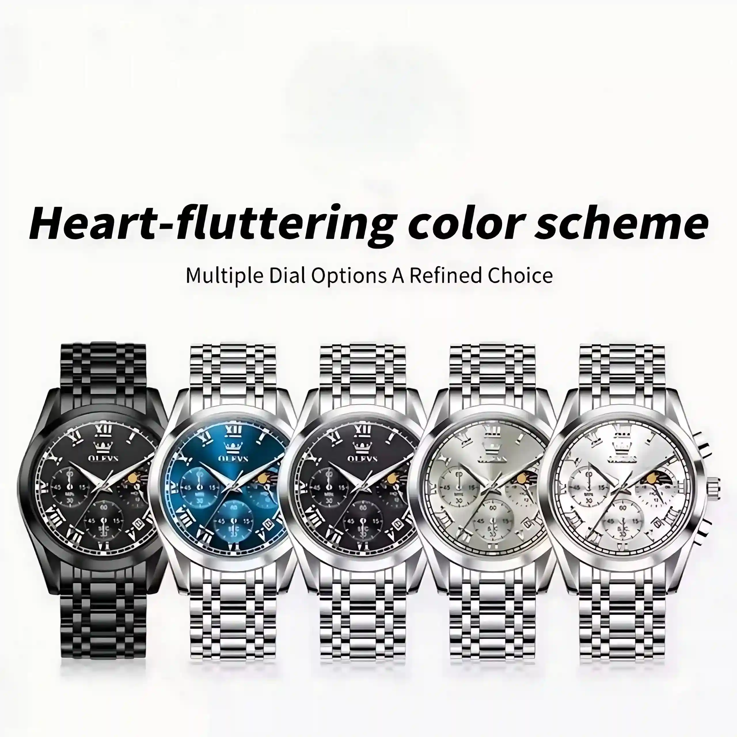 Olevs 2871 Men Chronograph All colour