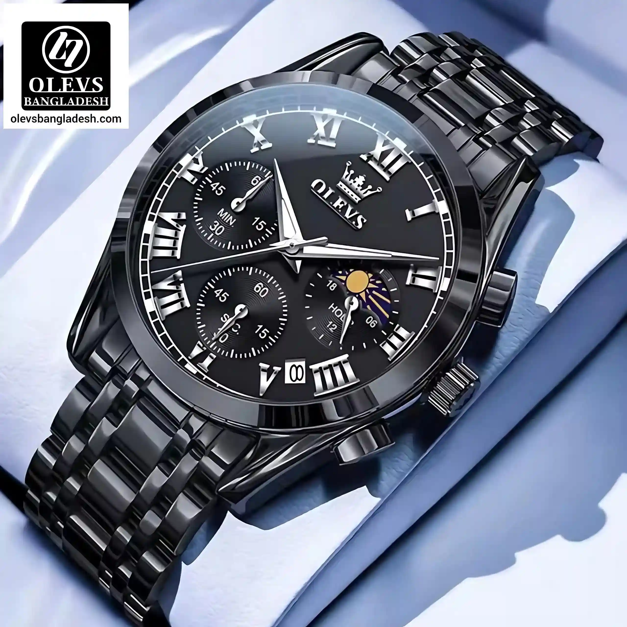 Olevs 2871 Men Chronograph Black