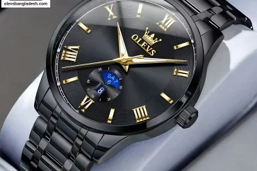 Olevs 3638 Men Watch Black