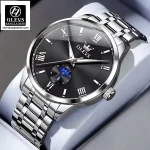 Olevs 3638 Men Watch Silver Black