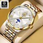 Olevs 3638 Men Watch Two Tone White