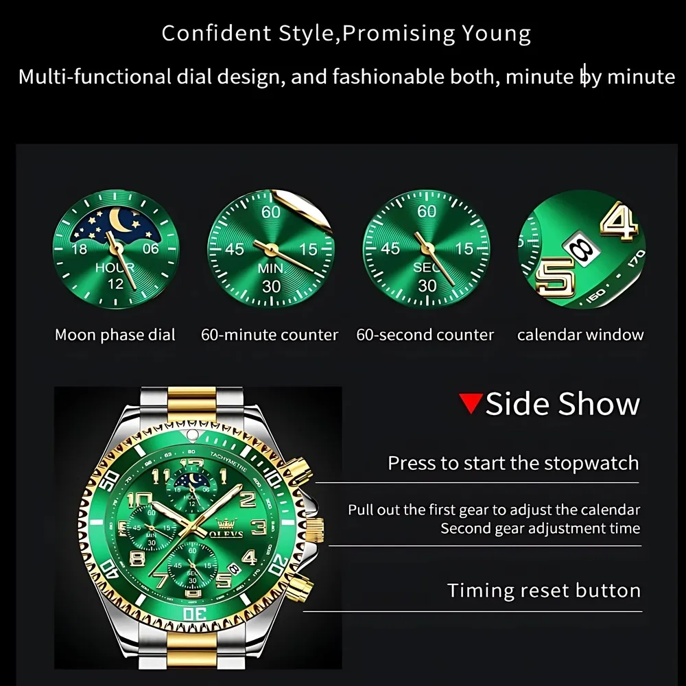 Olevs 2926 Men Chronograph - Image 6